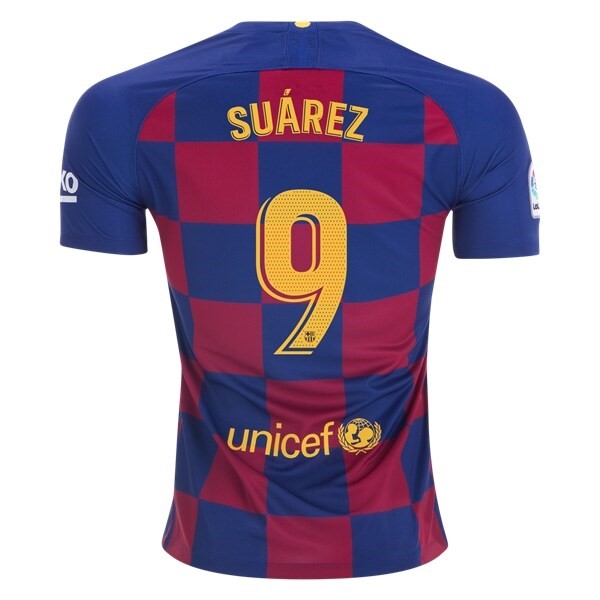 Camiseta Barcelona NO.9 Suarez 1ª 2019/20 Azul Rojo